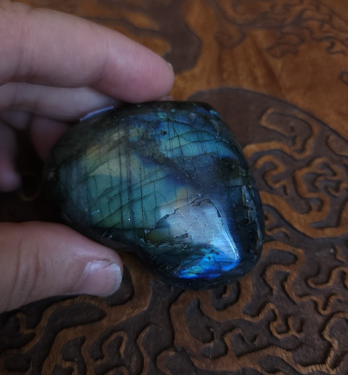 Labradorite Heart