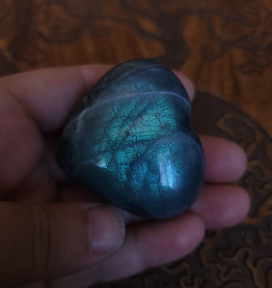 Labradorite Heart