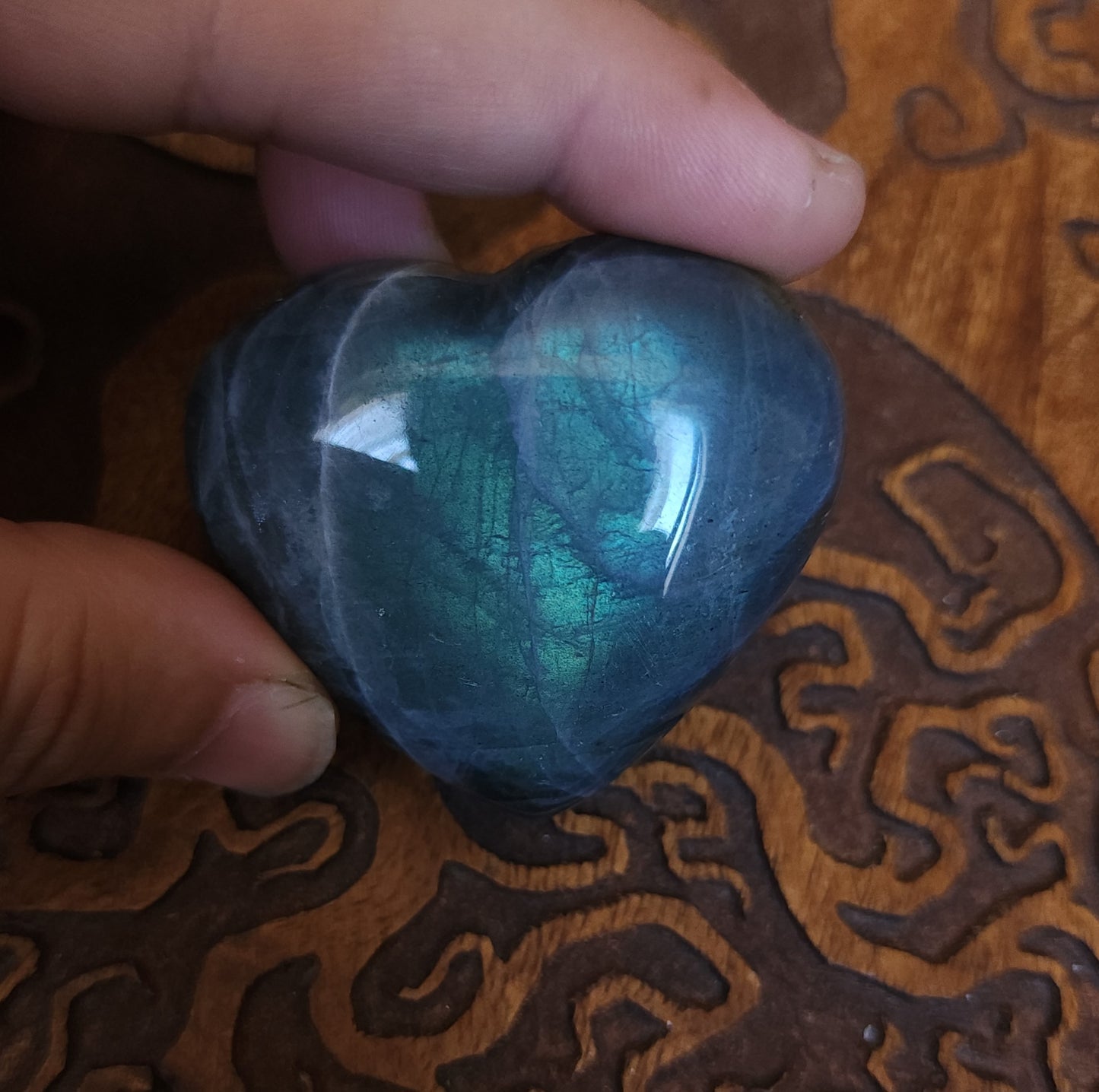Labradorite Heart