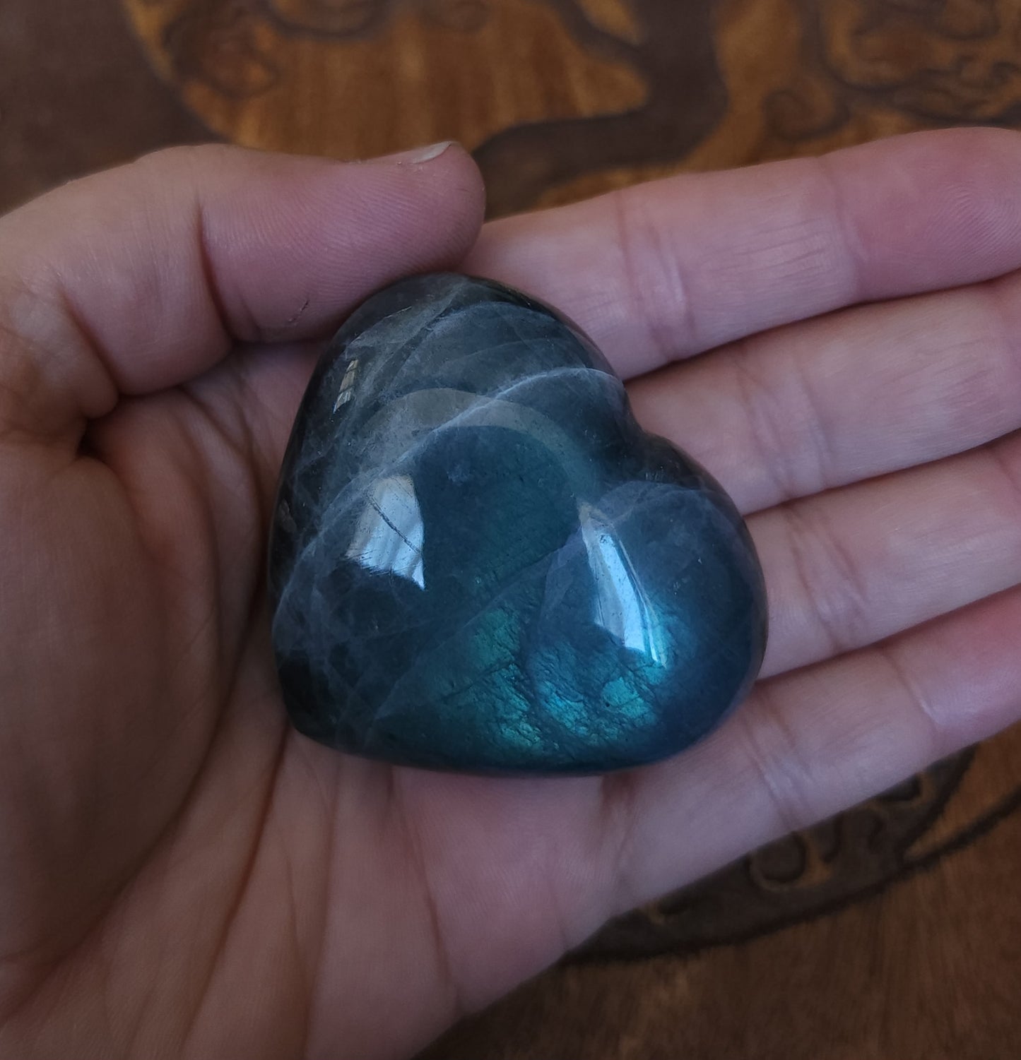 Labradorite Heart