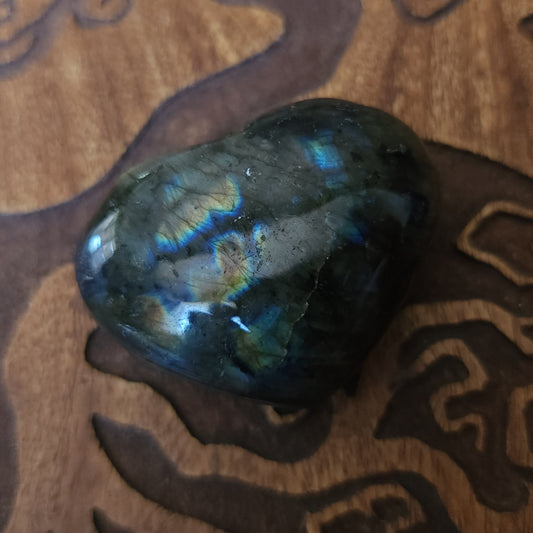 Labradorite Heart