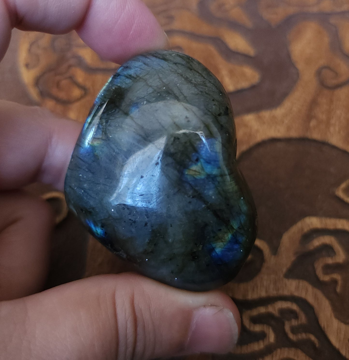 Labradorite Heart