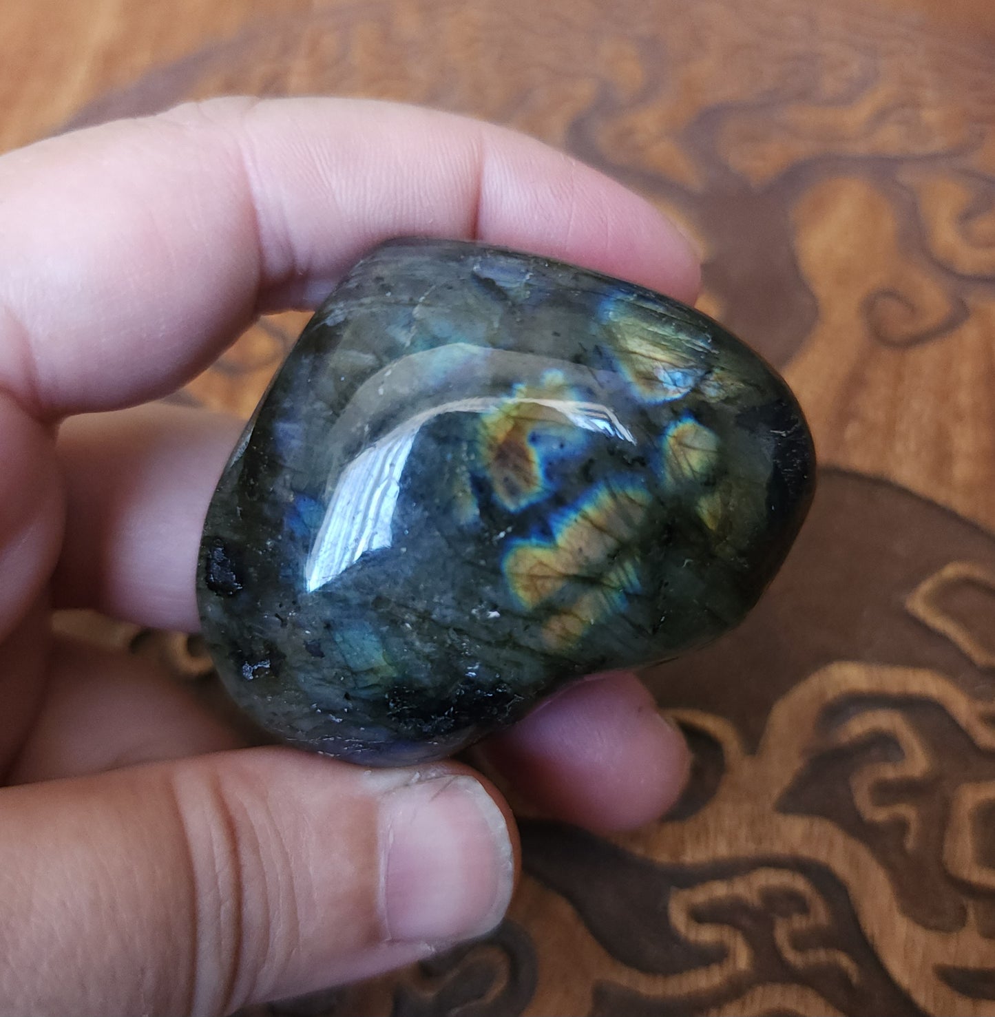 Labradorite Heart