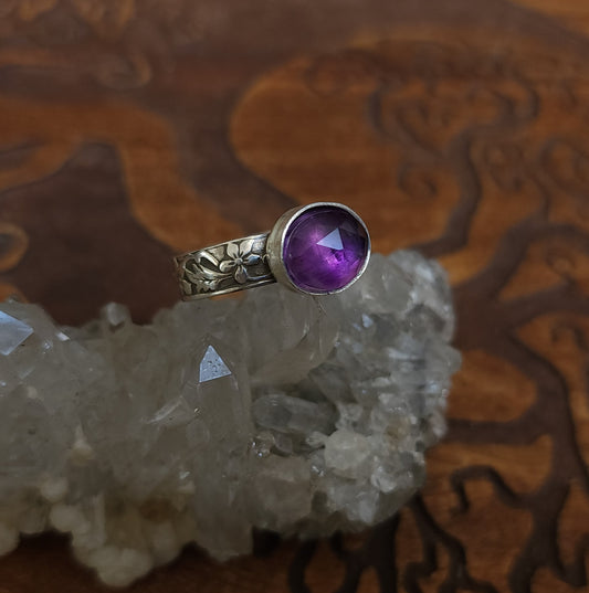 "Enchanted Garden" Sterling Silver & Amethyst Ring