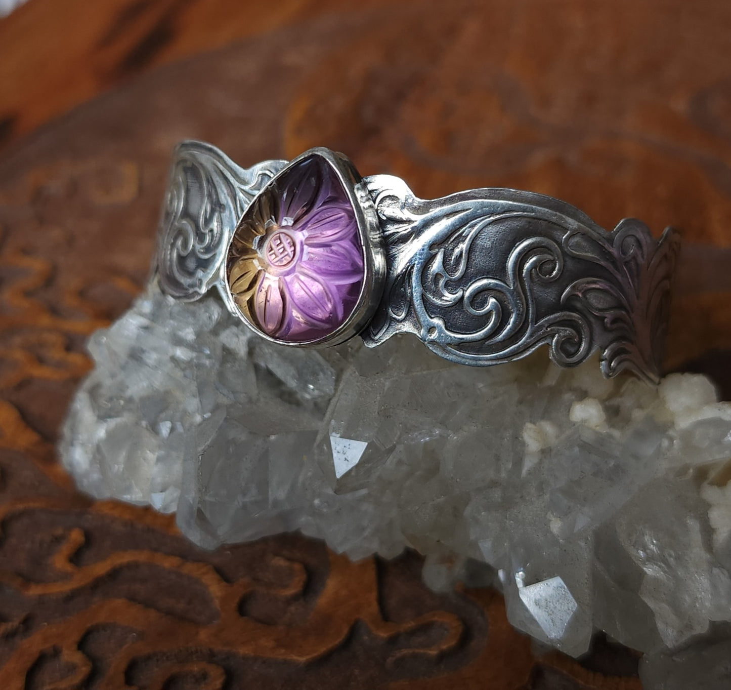 "Titania" Sterling Silver & Ametrine Bracelet - One of a Kind