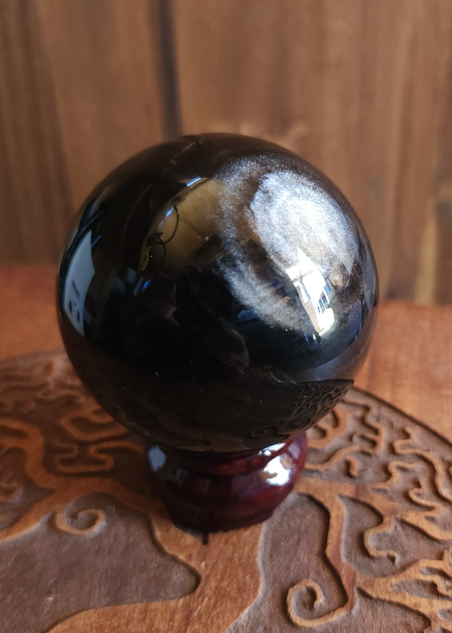 Silver Sheen Obsidian Sphere 6.6cm
