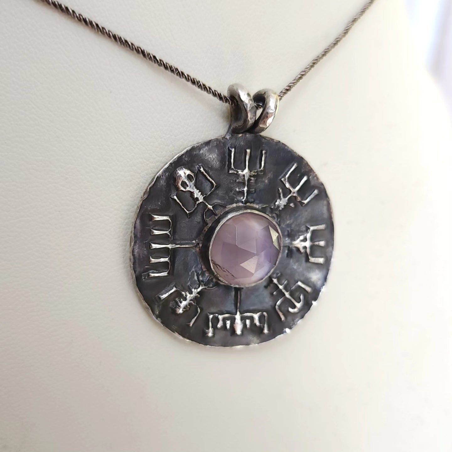 Vegvísir Sterling Silver Pendant