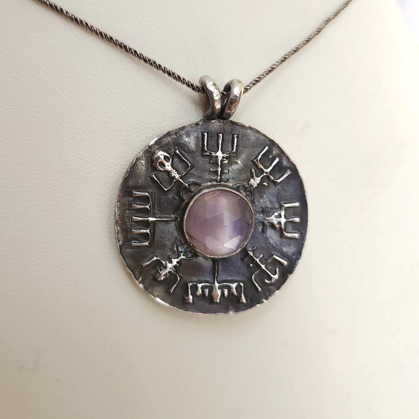 Vegvísir Sterling Silver Pendant
