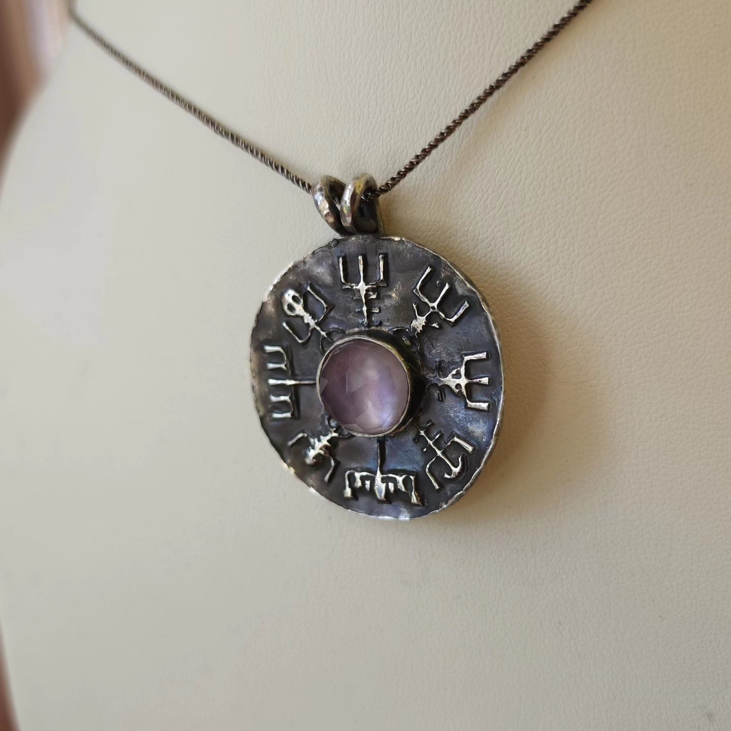 Vegvísir Sterling Silver Pendant
