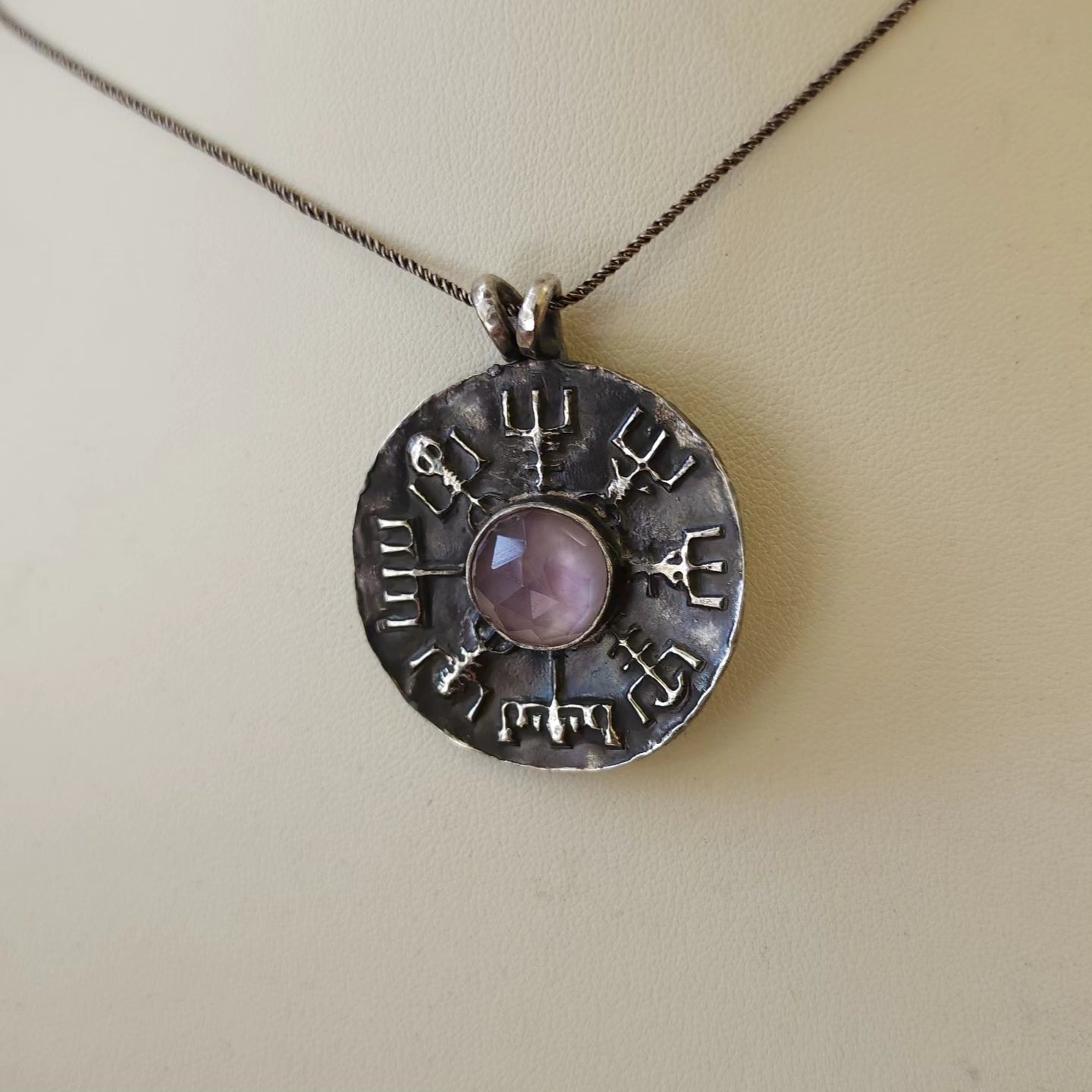 Vegvísir Sterling Silver Pendant