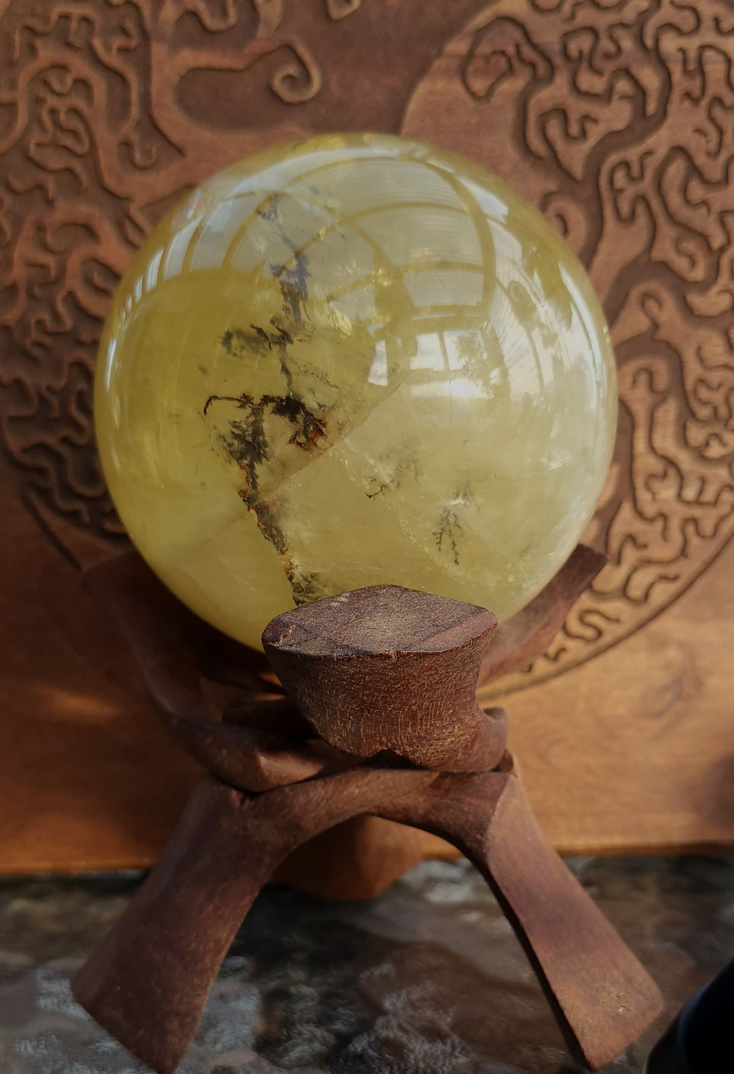 Dendritic Star Citrine Sphere