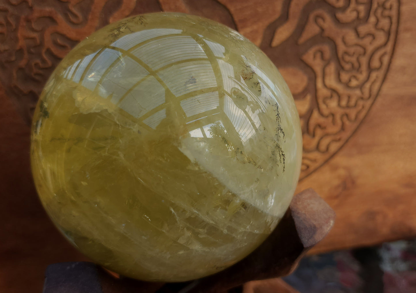Dendritic Star Citrine Sphere