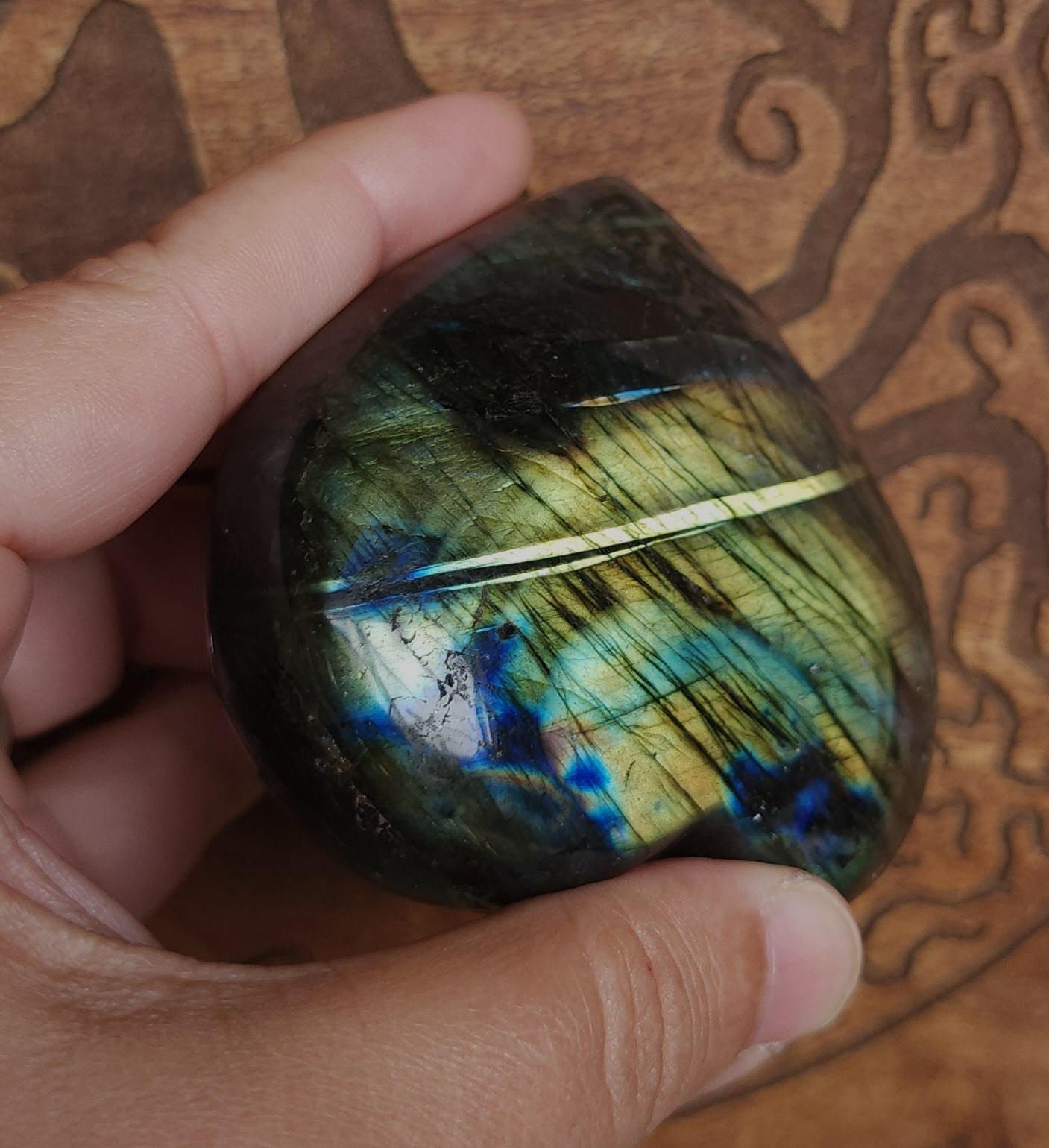 Labradorite Heart