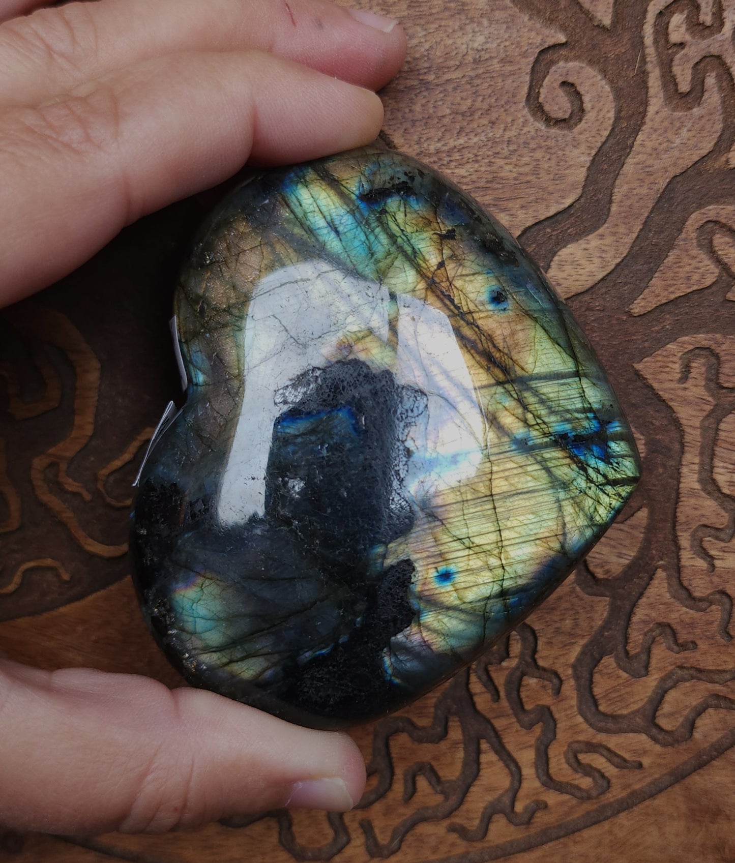 Labradorite Heart