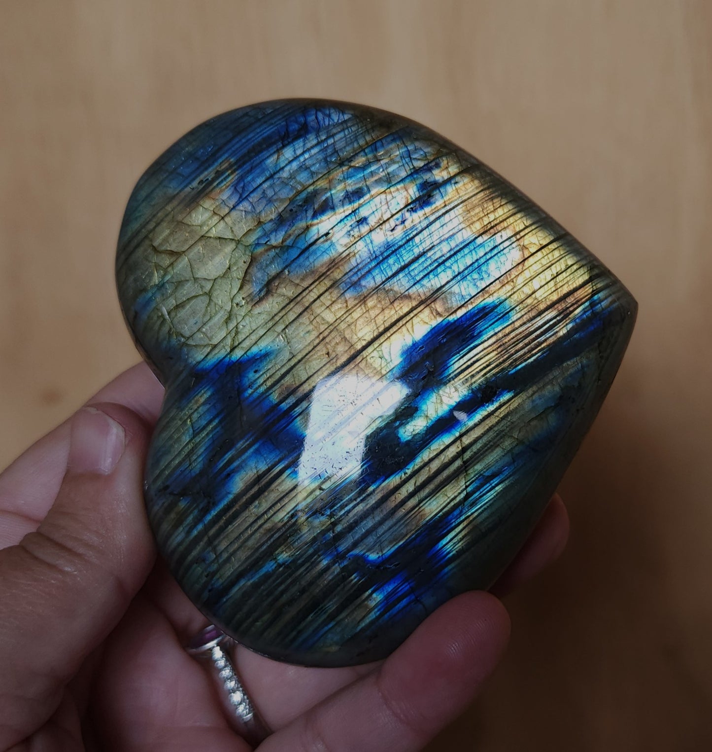 Labradorite Heart