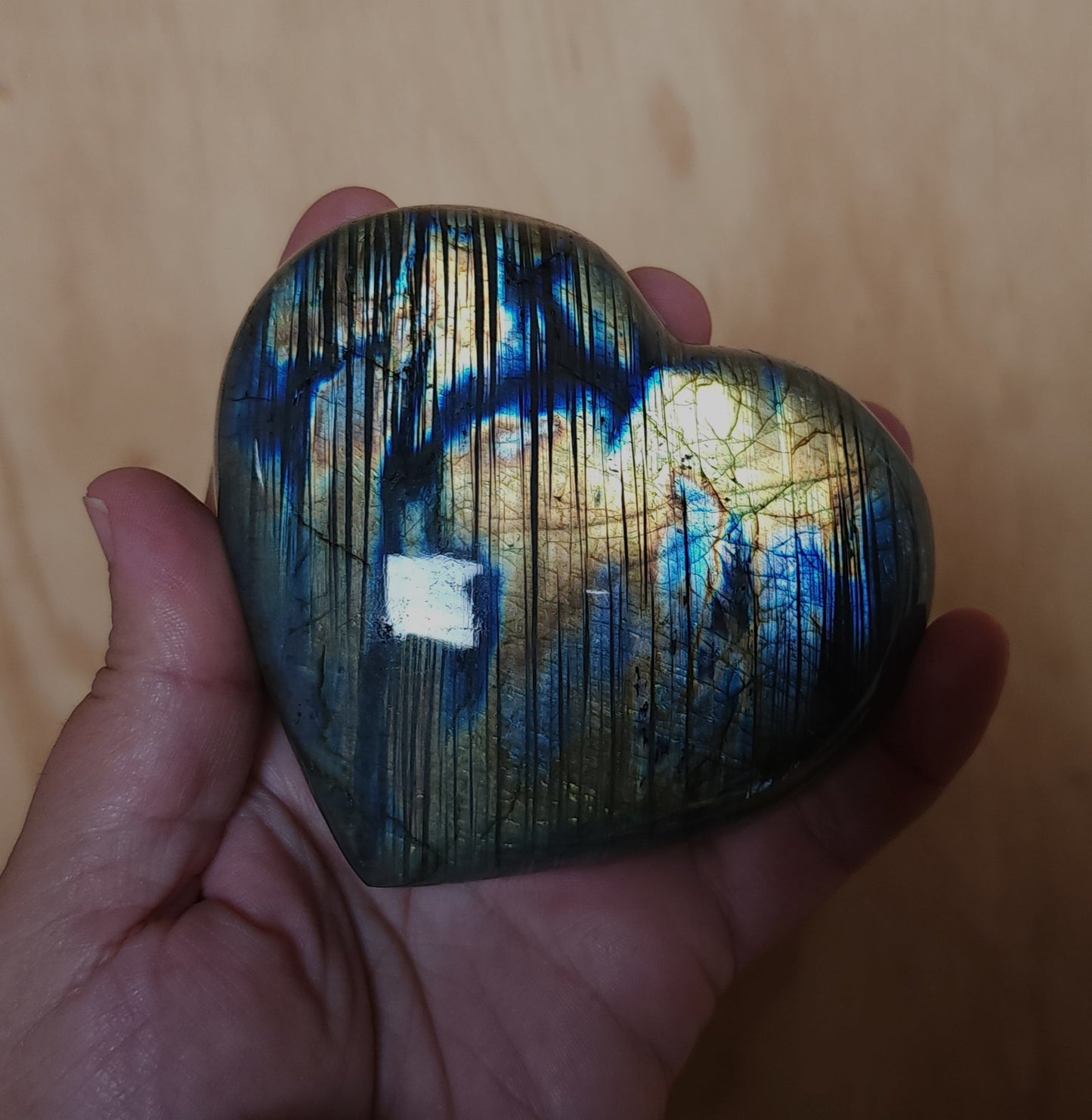 Labradorite Heart