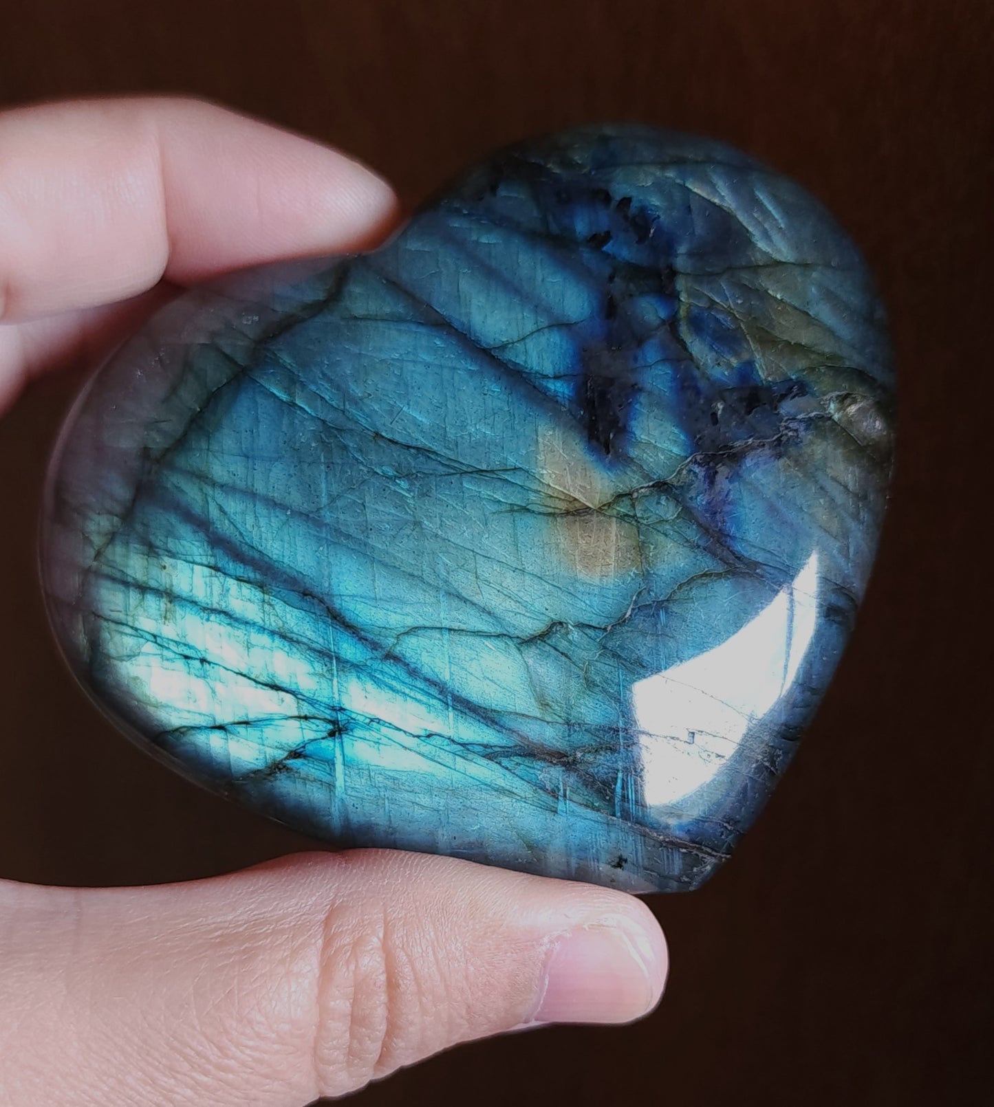 Labradorite Heart