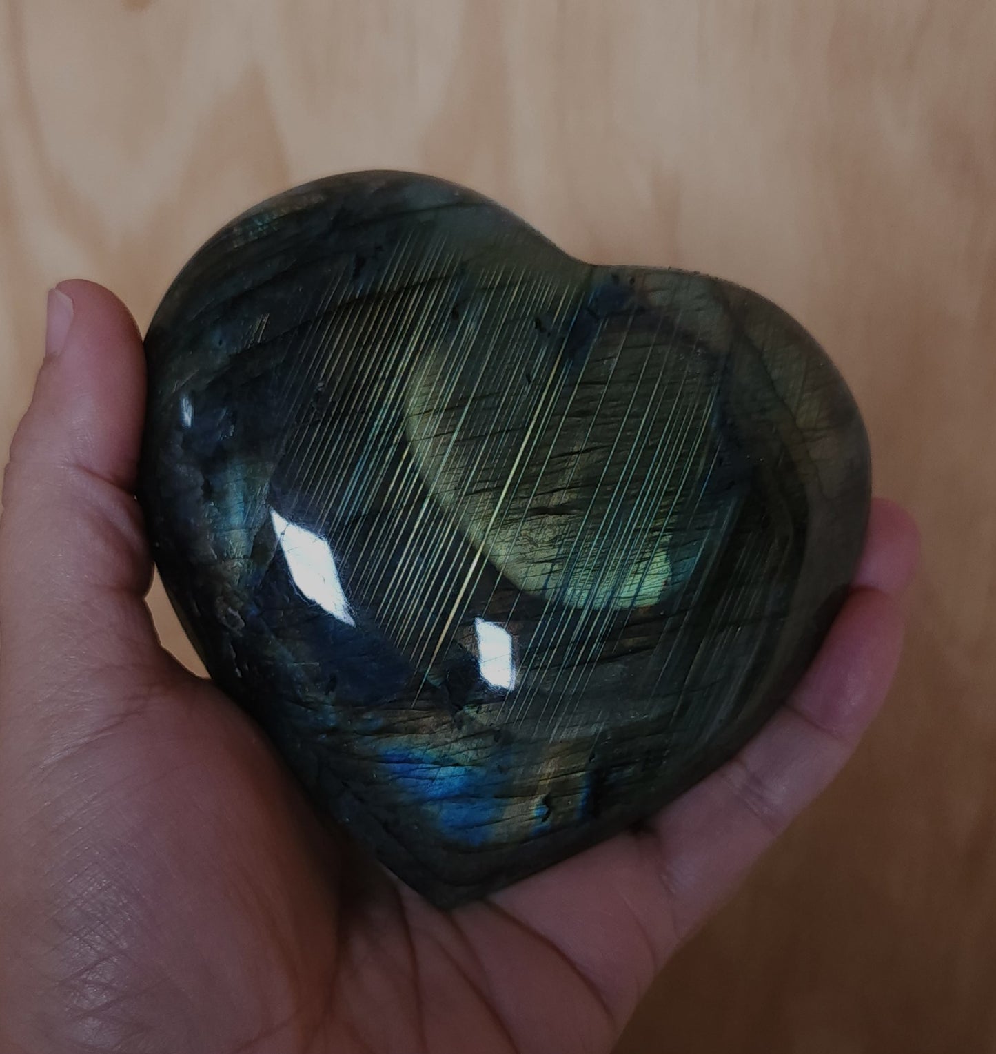 Labradorite Heart