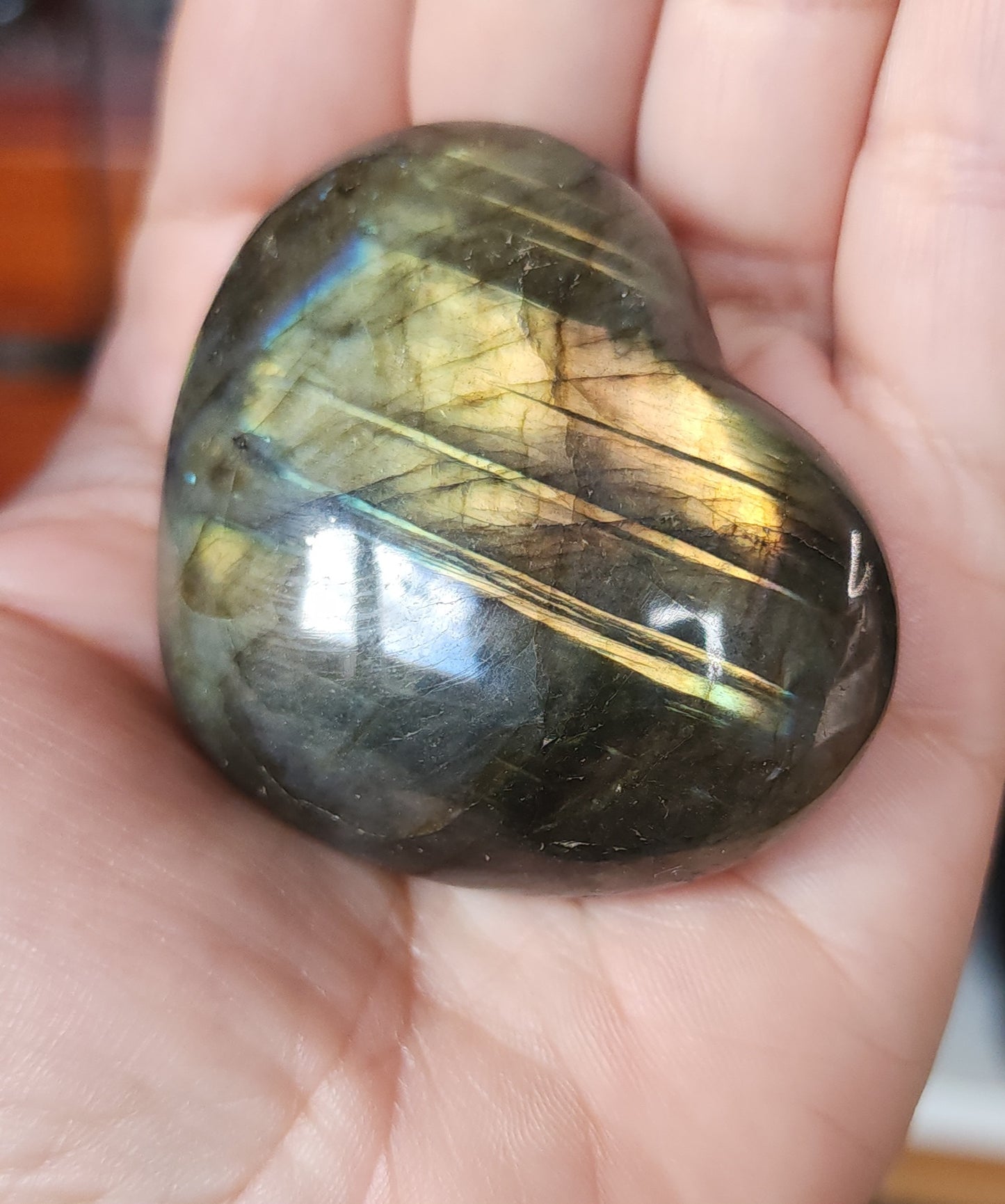 Labradorite Heart