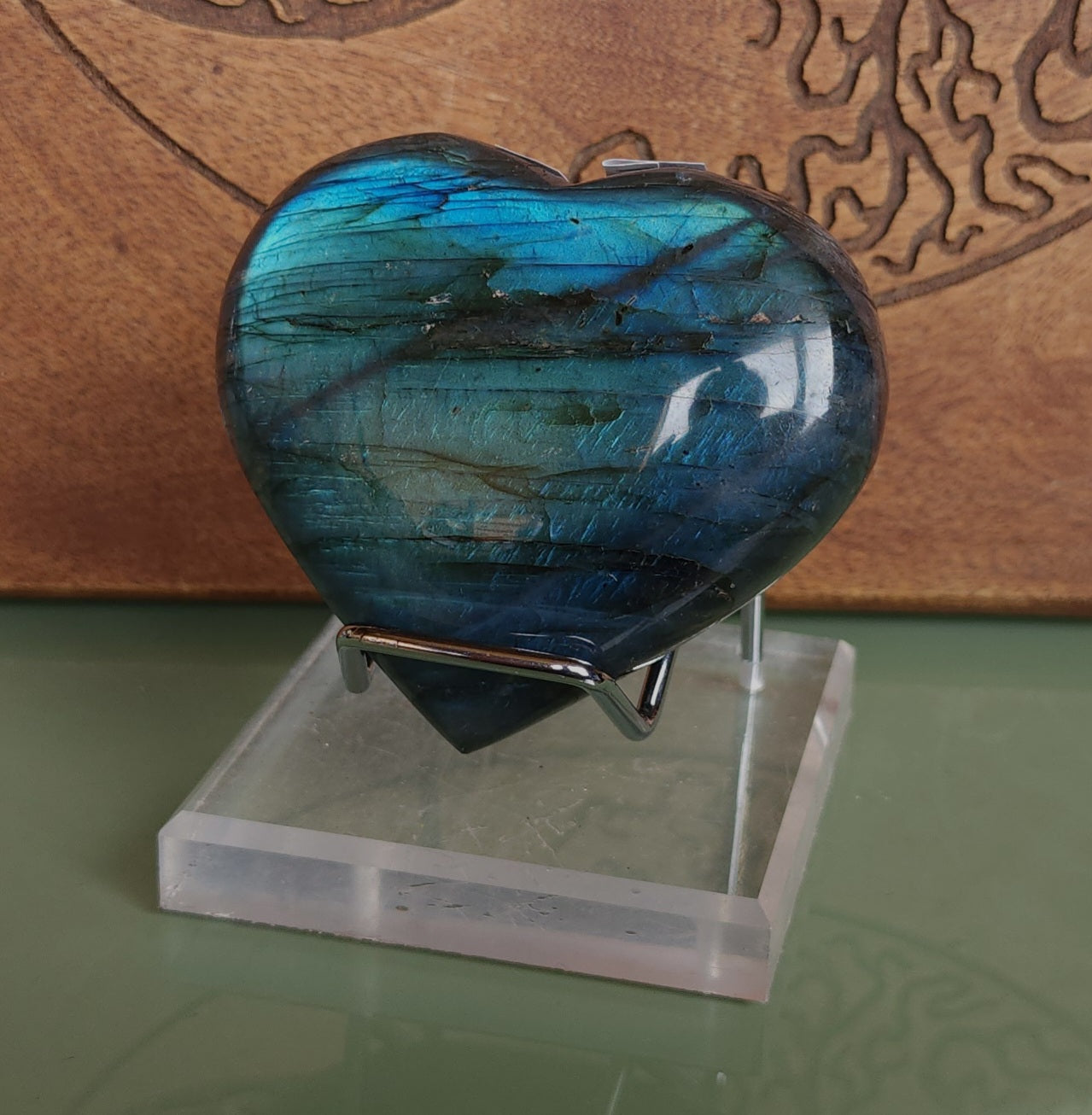 Labradorite Heart