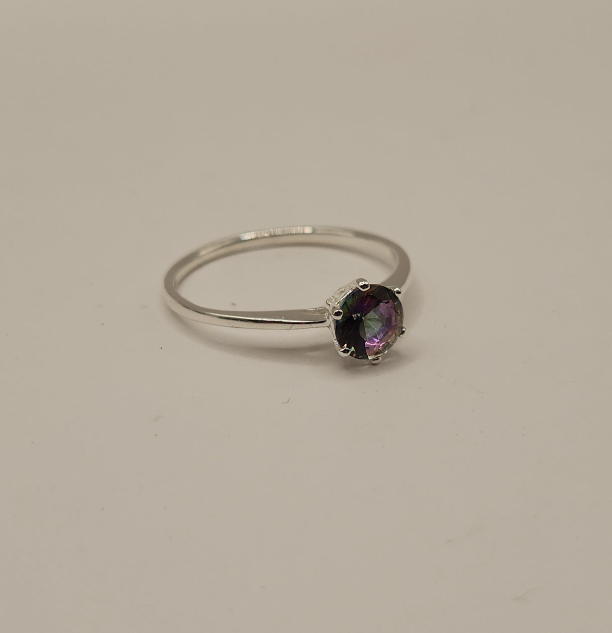 Mystic Topaz Sterling Silver Ring