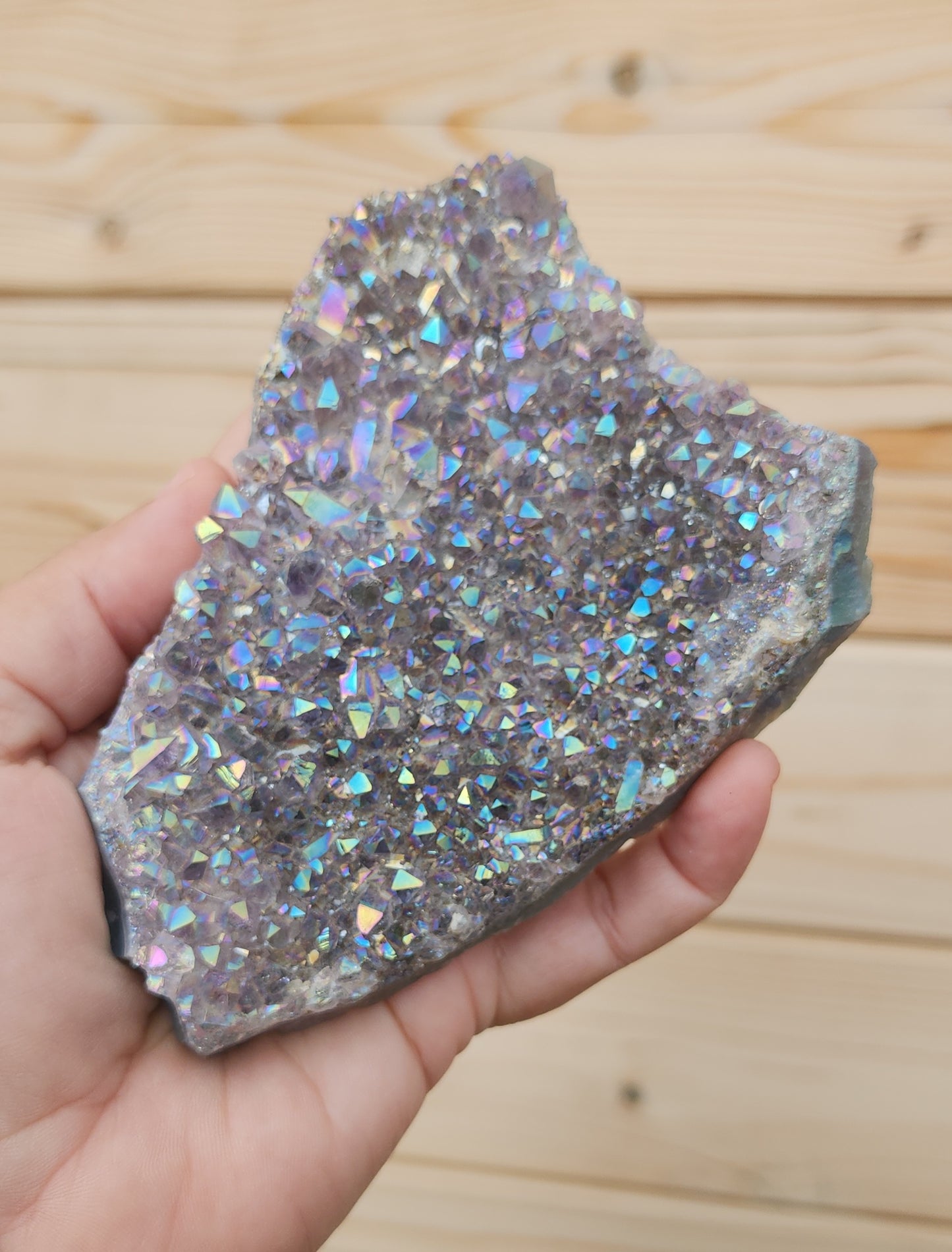 Tanzine Aura Amethyst Cluster