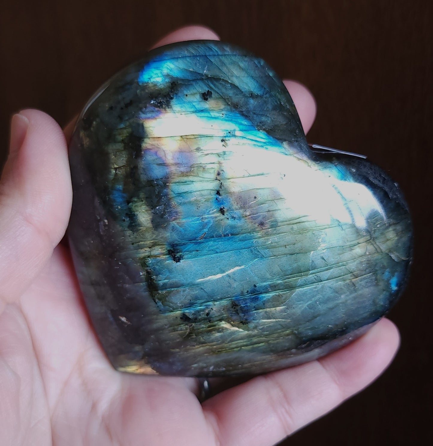 Labradorite Heart