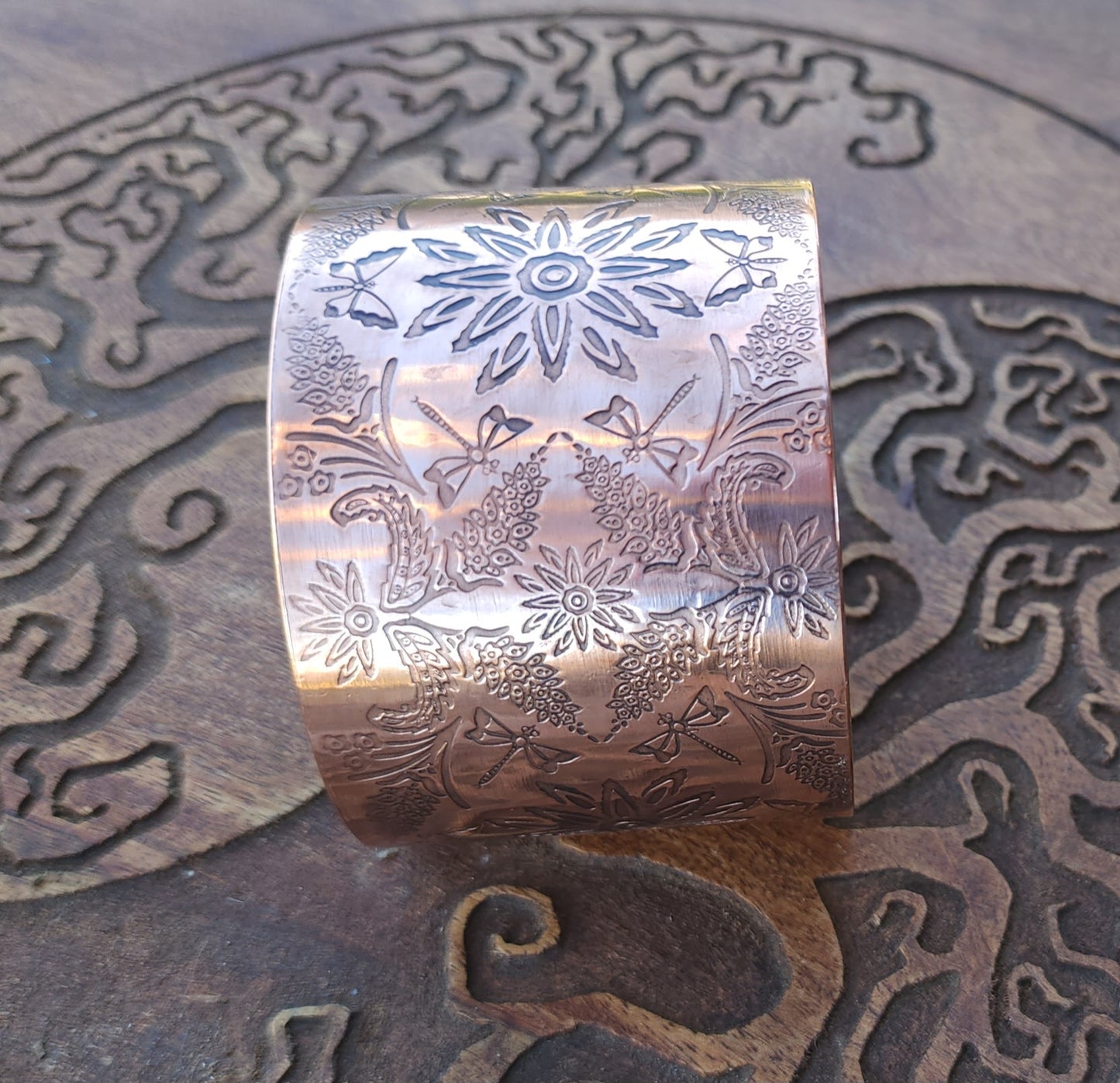 Spring Garden Extra Wide Copper Cuff