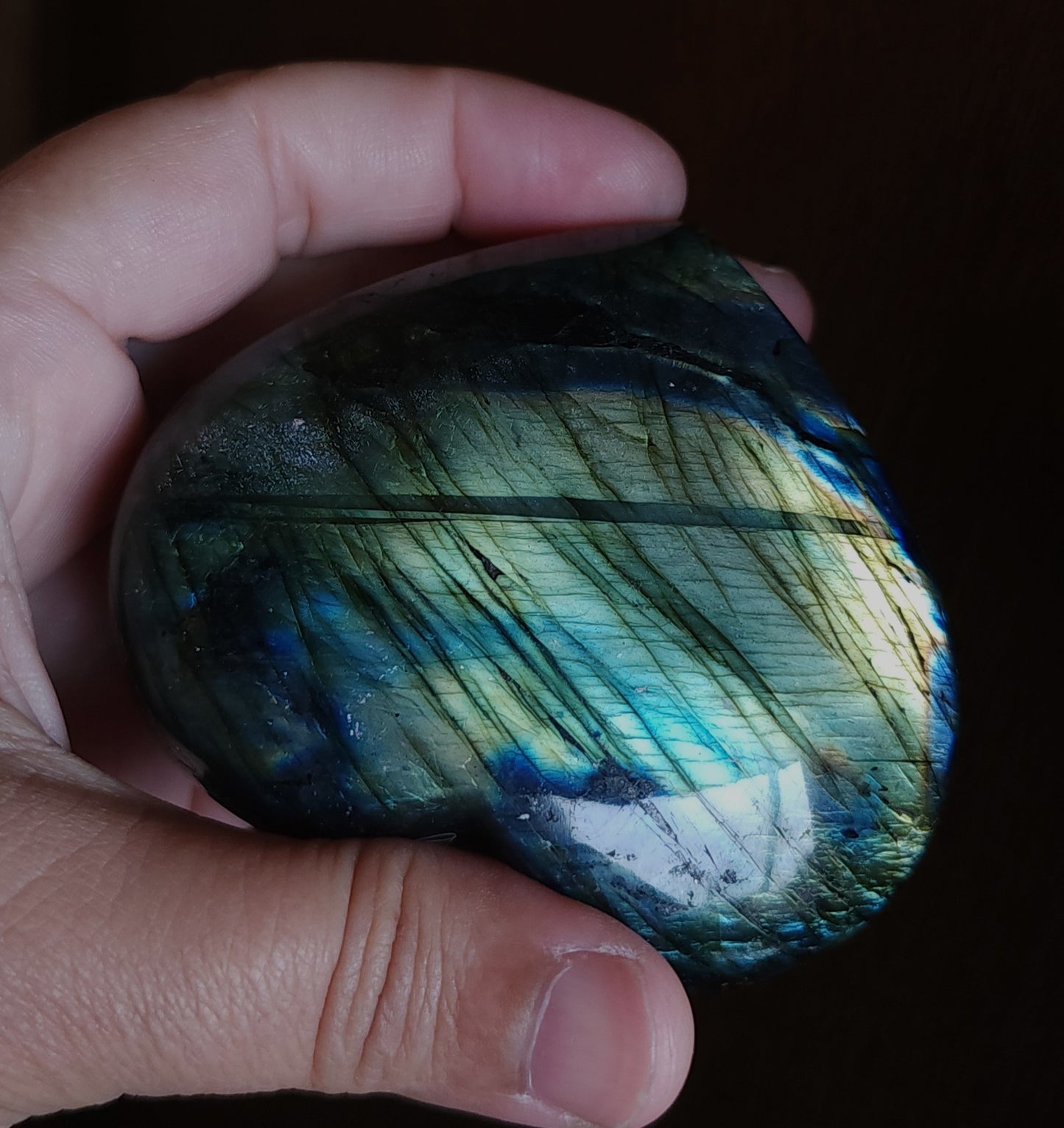 Labradorite Heart
