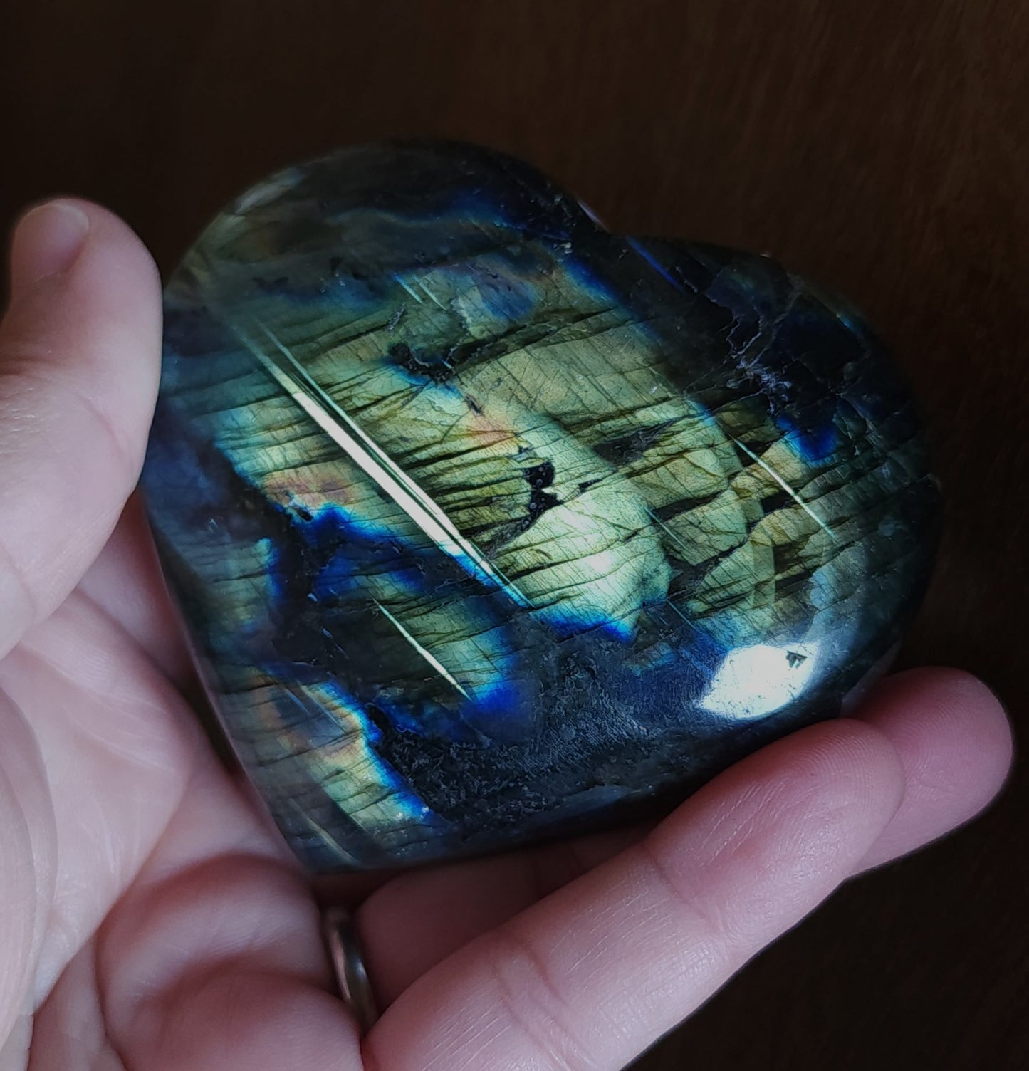 Labradorite Heart