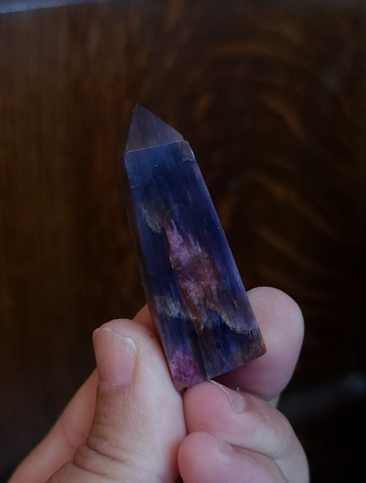 Rubellite Tourmaline in Lepidolite Mica Point