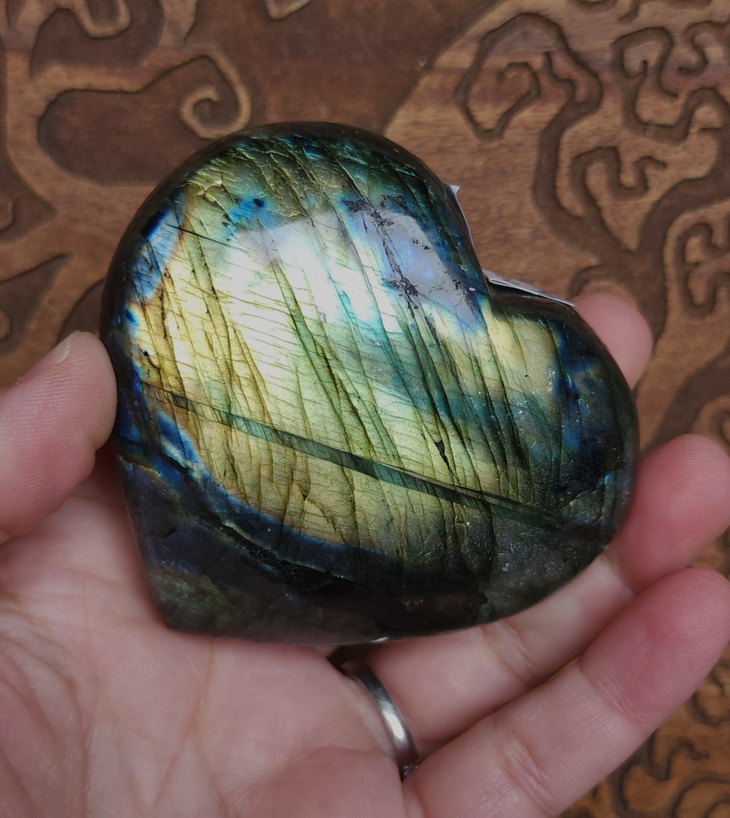 Labradorite Heart