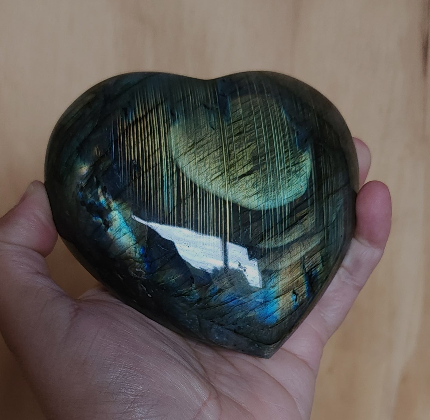 Labradorite Heart