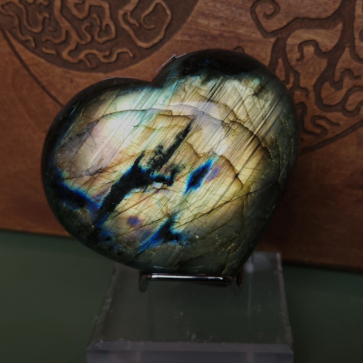 Labradorite Heart