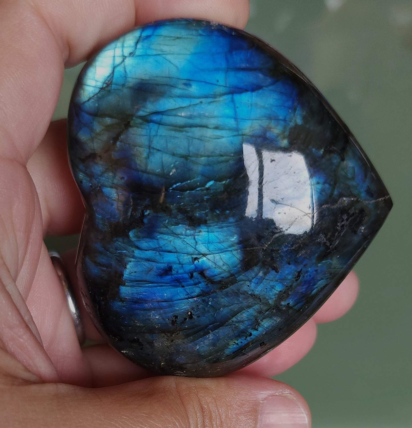 Labradorite Heart