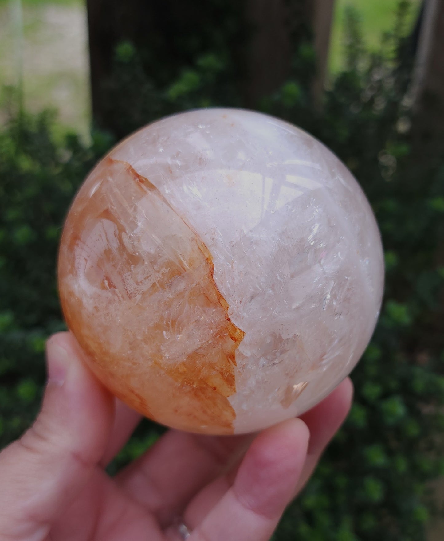 Fire Quartz (Hematoid) Sphere 7.3 cm