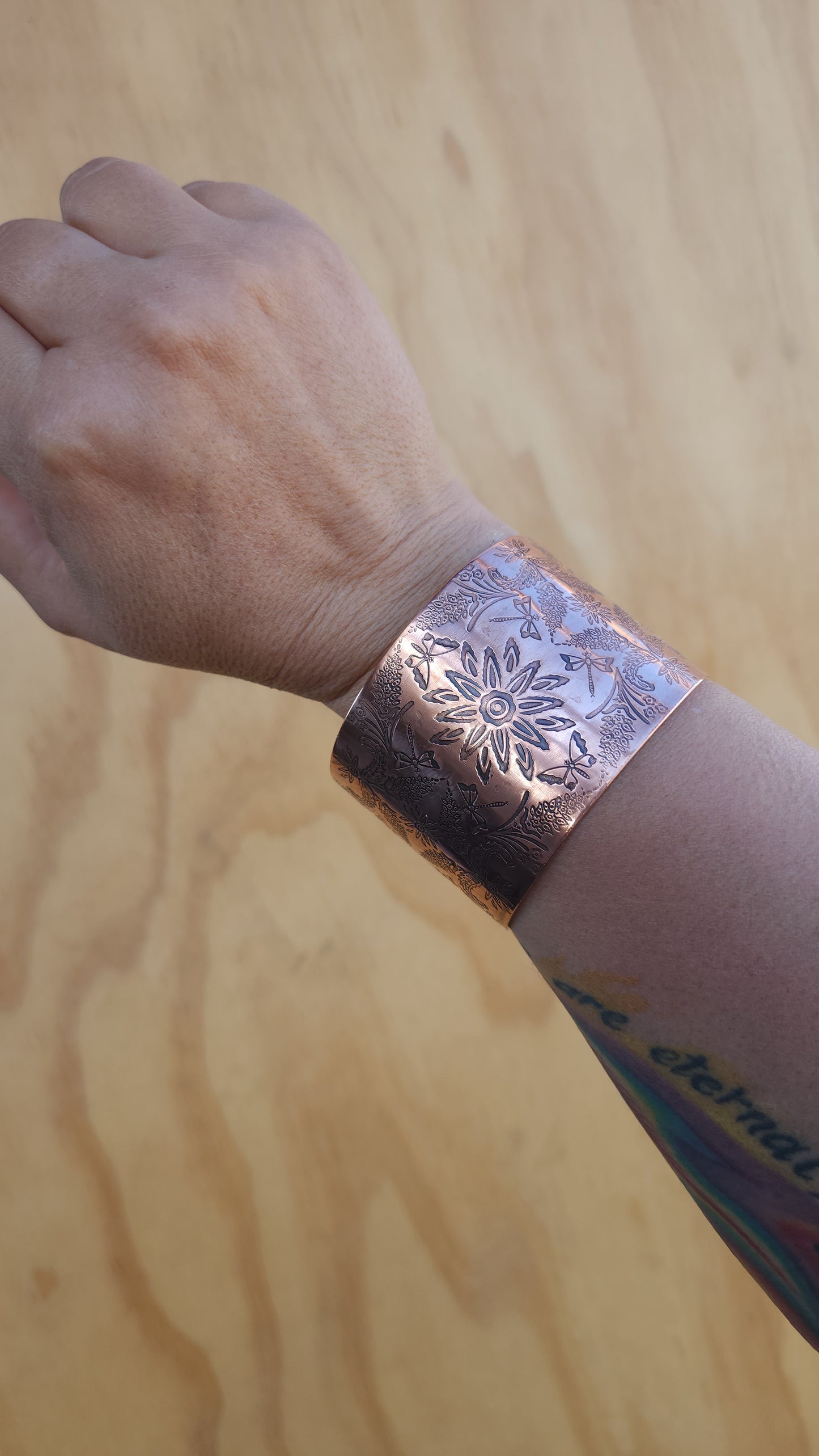 Spring Garden Extra Wide Copper Cuff