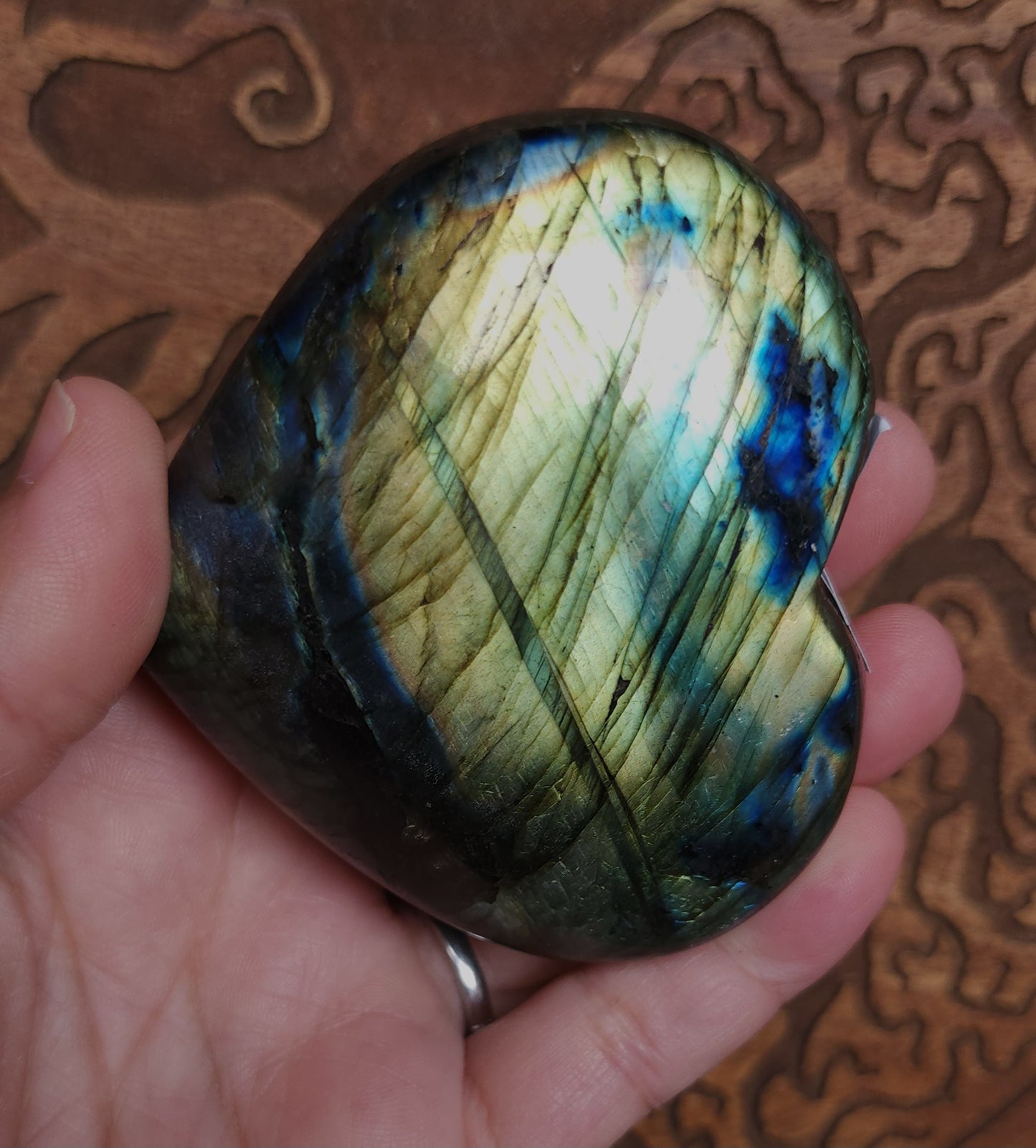 Labradorite Heart