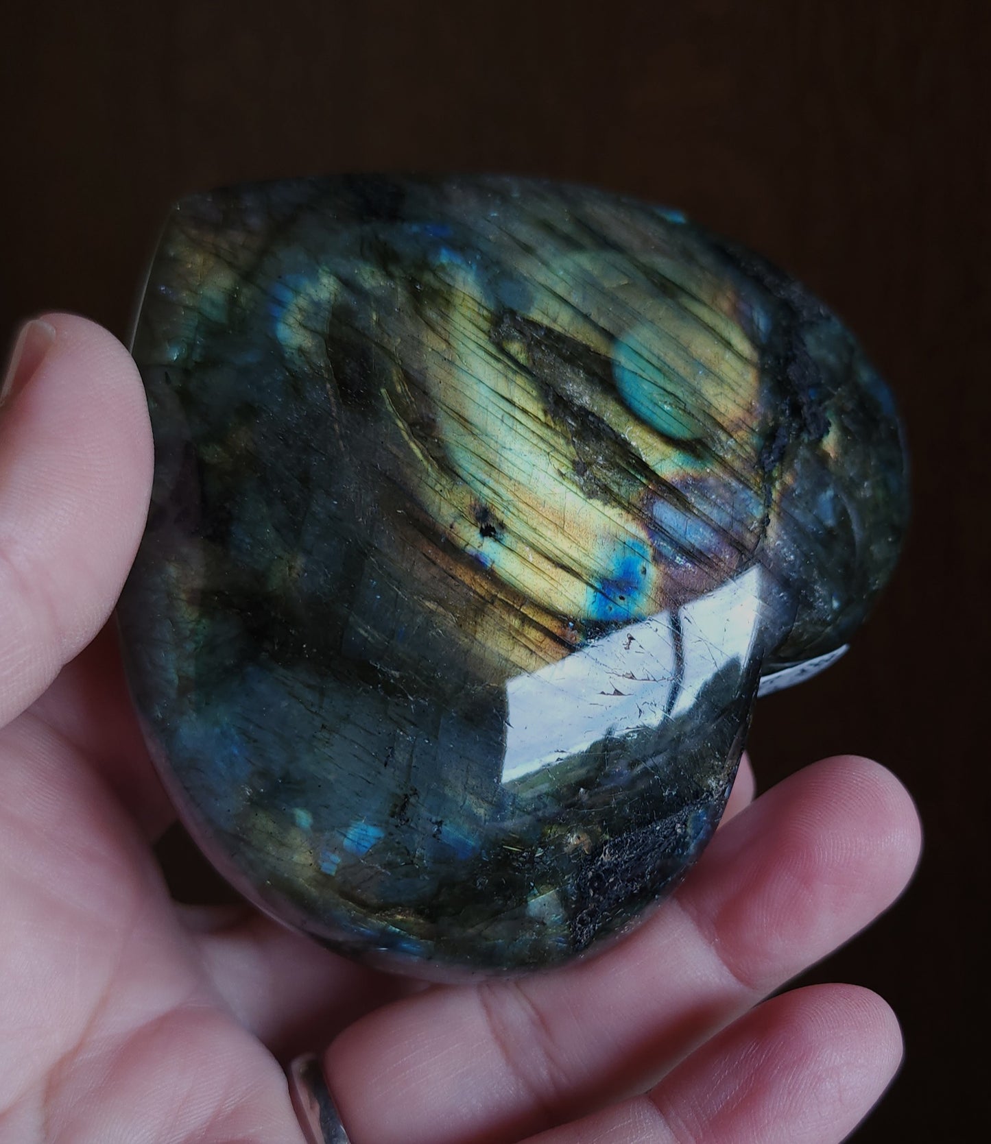Labradorite Heart