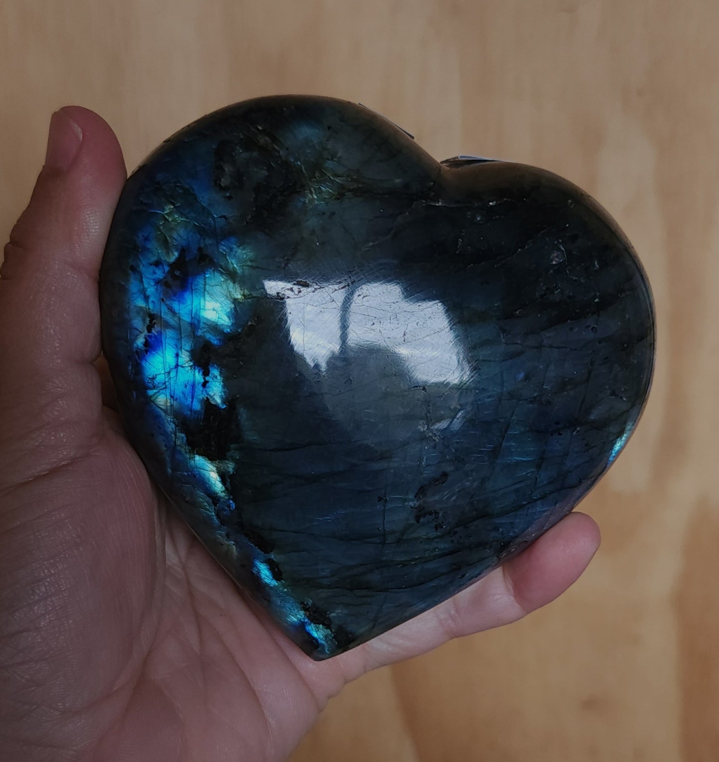 Labradorite Heart