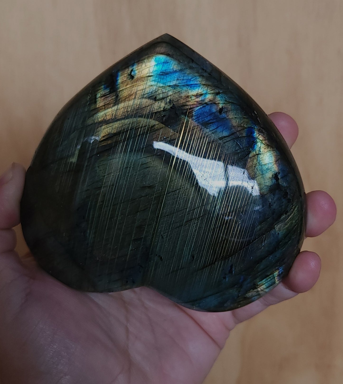 Labradorite Heart