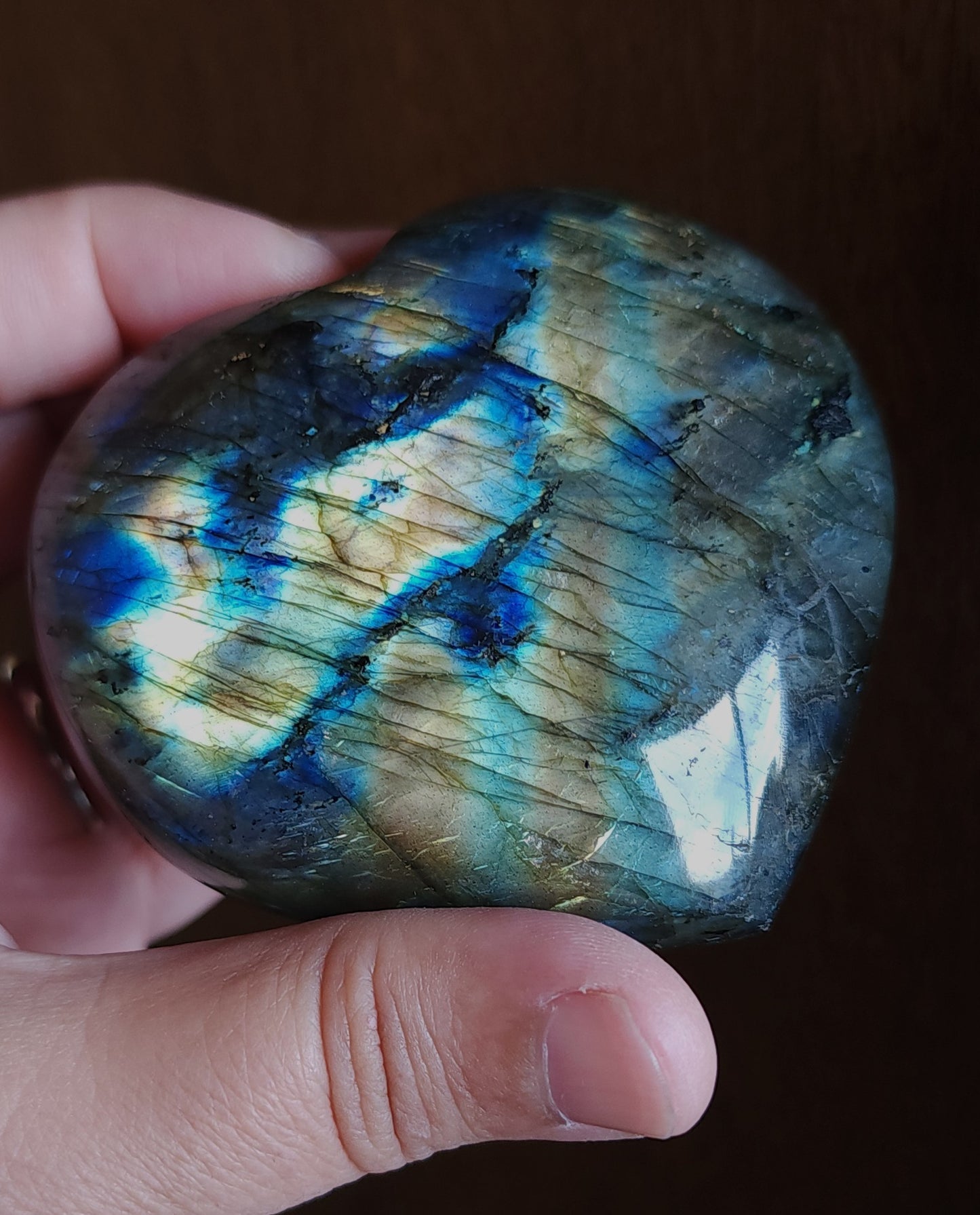 Labradorite Heart