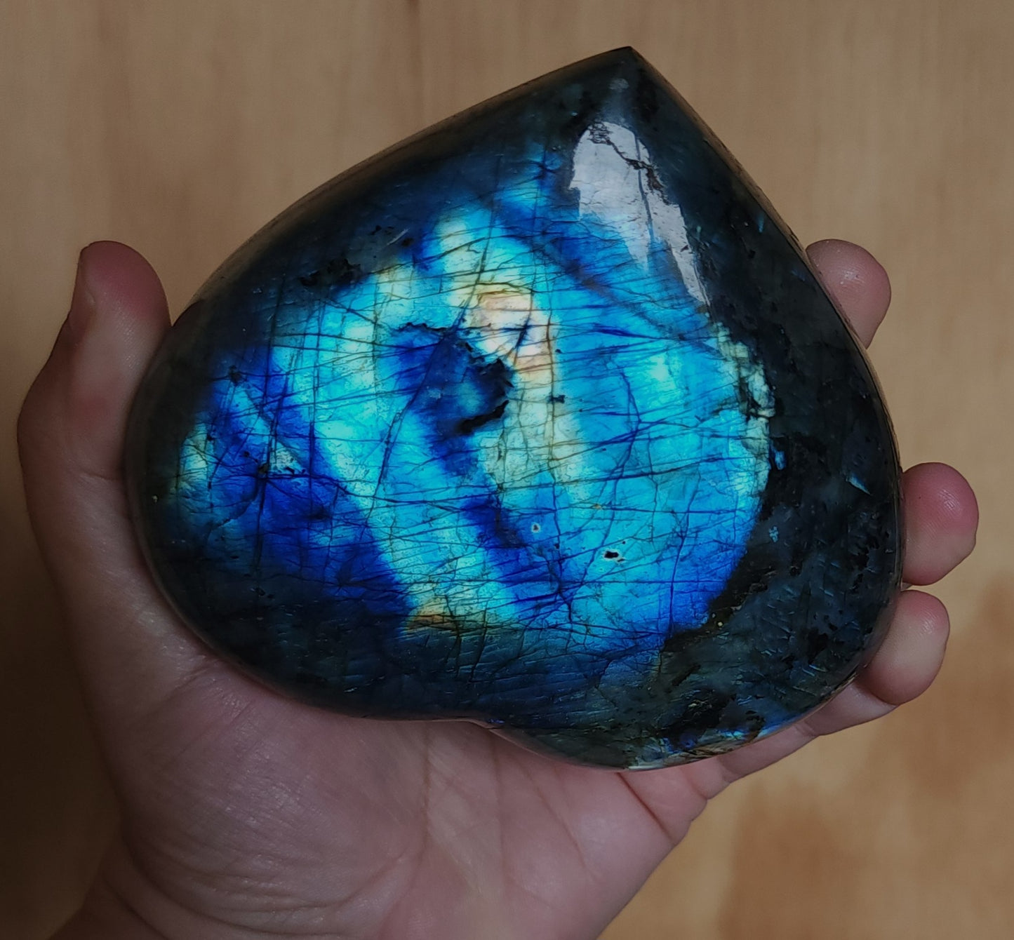 Labradorite Heart