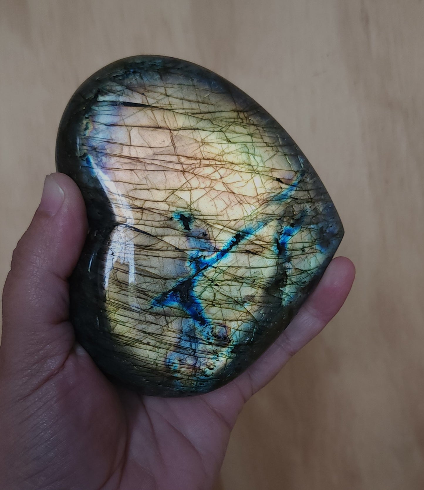 Labradorite Heart