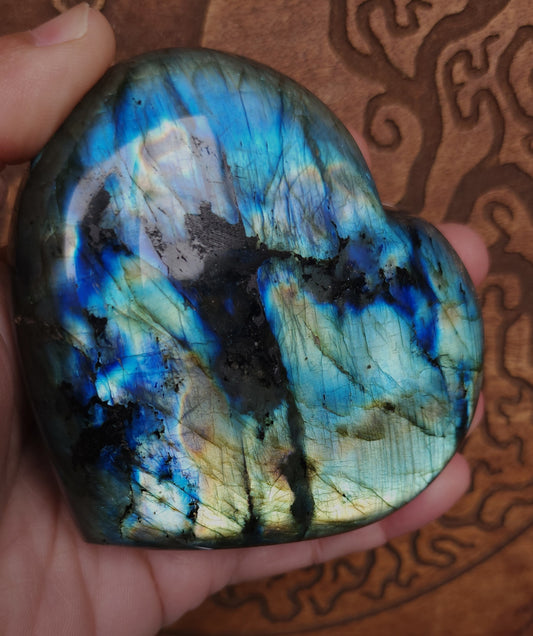 Labradorite Heart