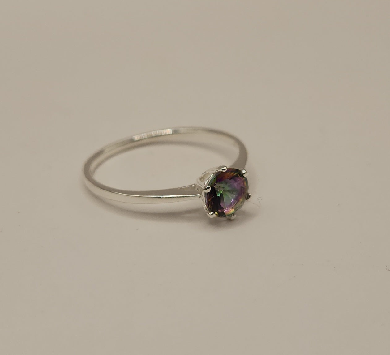 Mystic Topaz Sterling Silver Ring