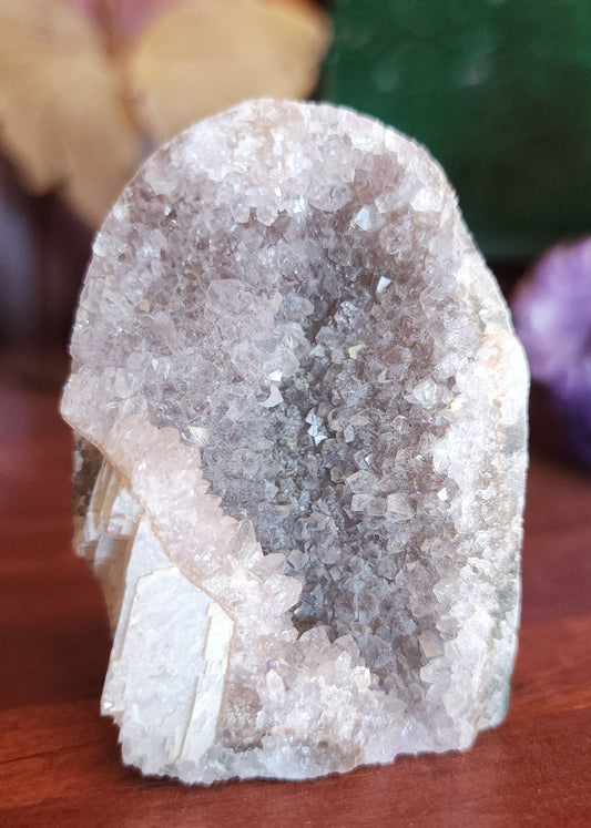 Amethyst & Calcite Druzy Cluster