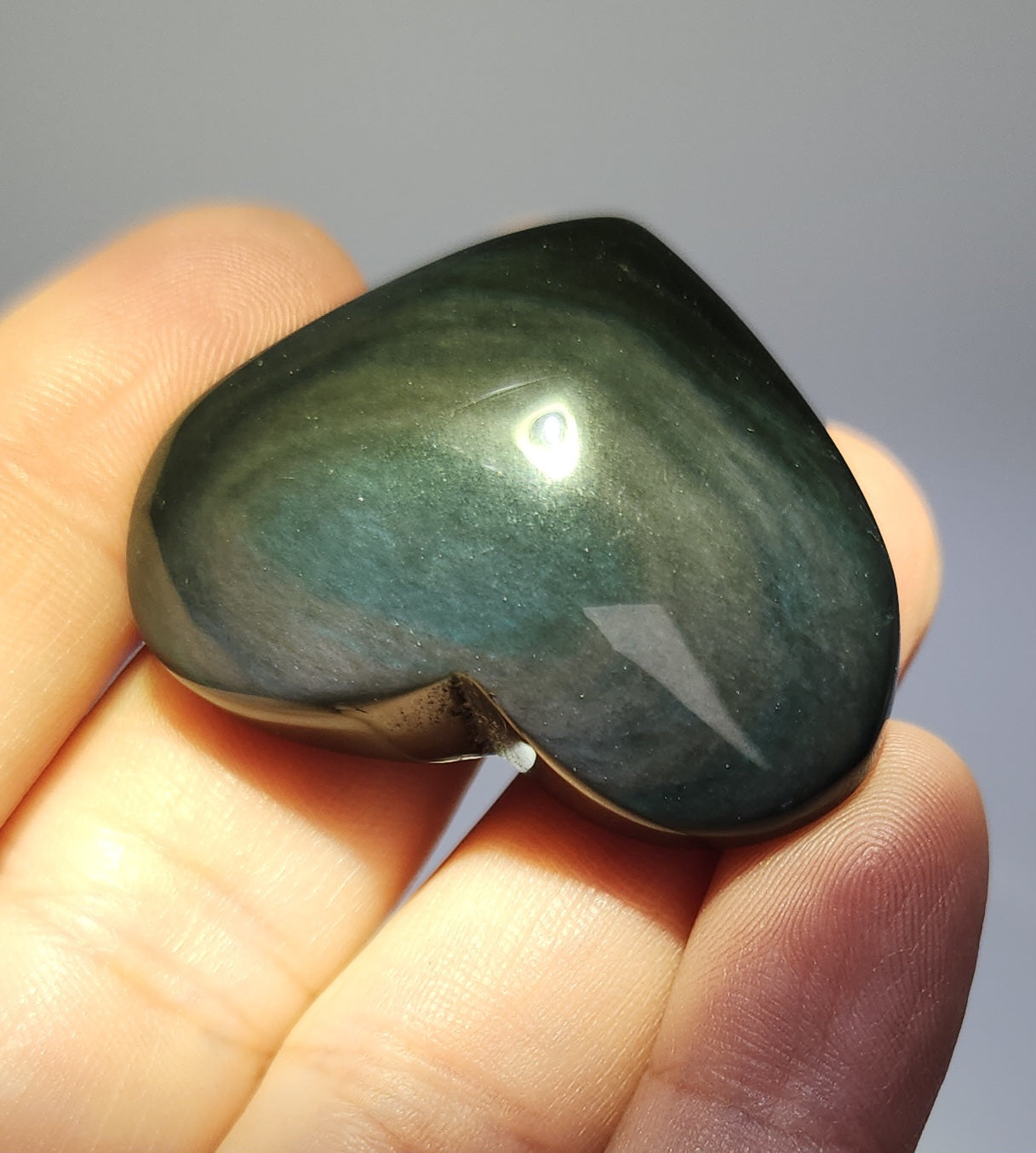 Rainbow Obsidian Heart