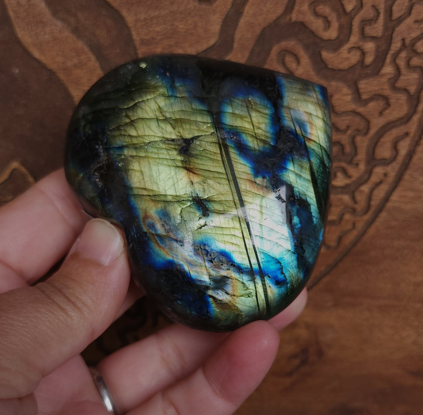 Labradorite Heart