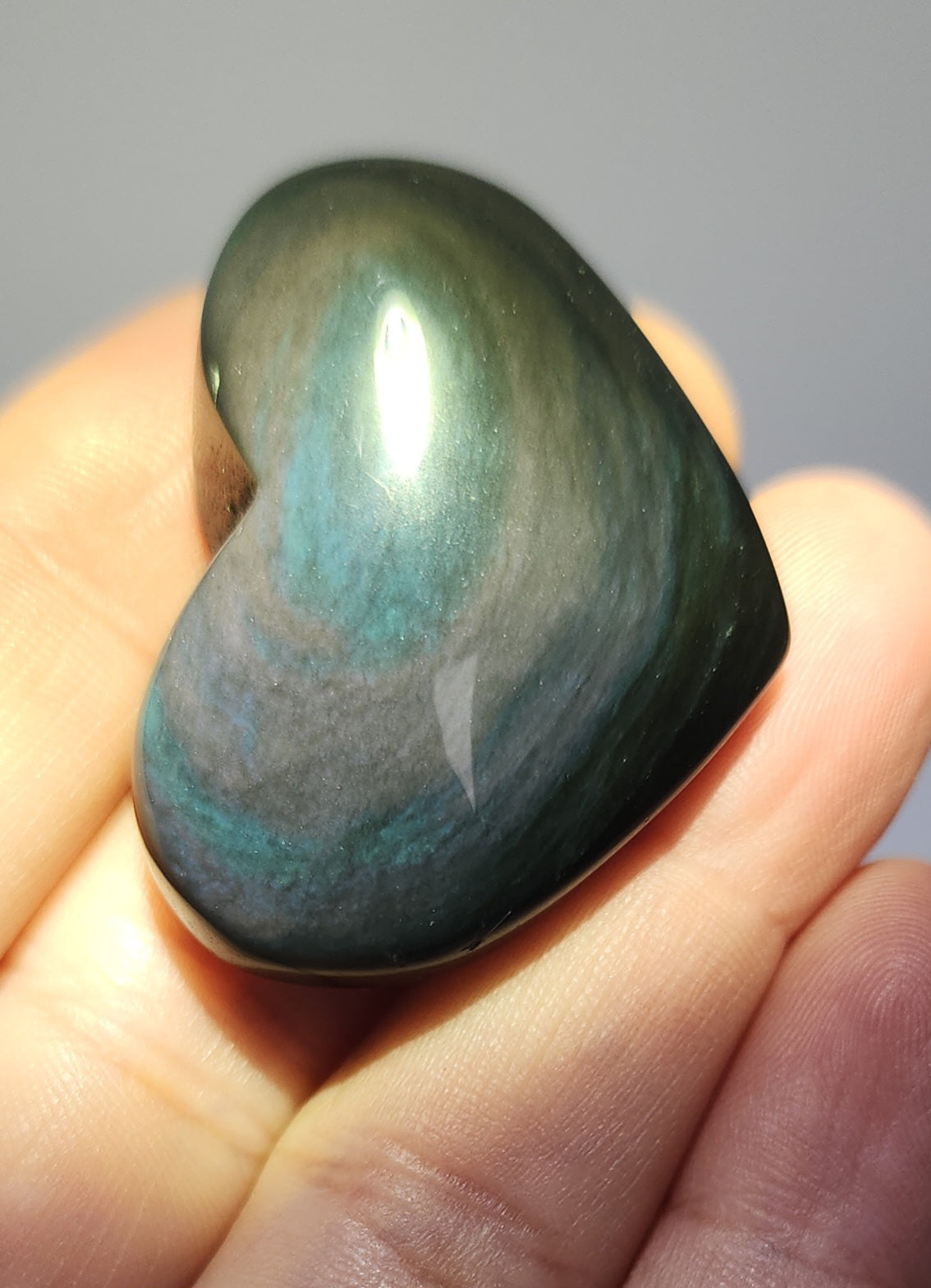 Rainbow Obsidian Heart